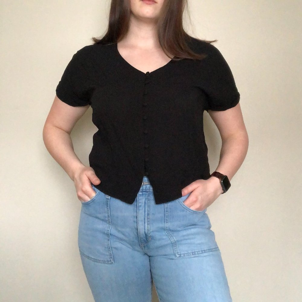 Black Frank & Oak Blouse